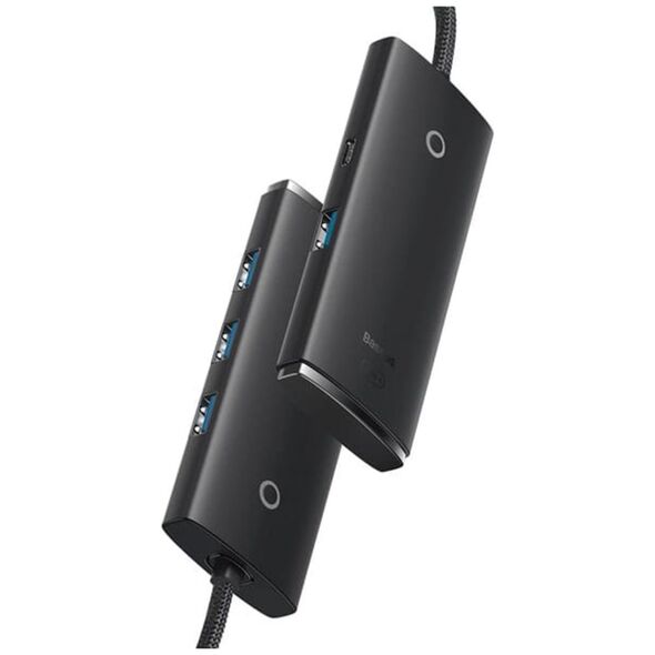 Baseus USB to 4x USB3.0 Hub, Type-C, 0.25m - Baseus Lite Series (WKQX030001) - Black 6932172606183 έως 12 άτοκες Δόσεις