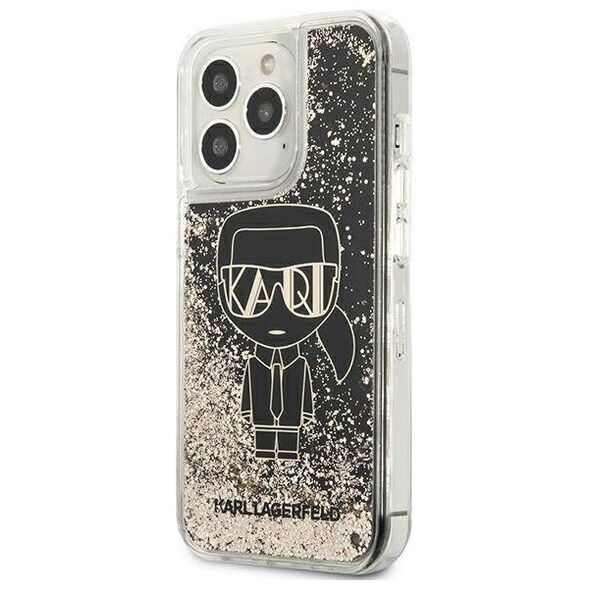 Original Case IPHONE 13 PRO Karl Lagerfeld Hardcase Liquid Glitter Gatsby (KLHCP13LLGGKBK) black 3666339049829