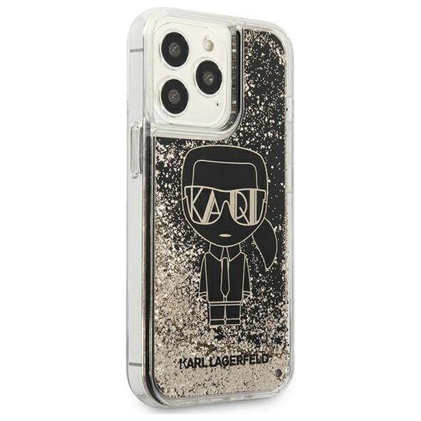 Original Case IPHONE 13 PRO Karl Lagerfeld Hardcase Liquid Glitter Gatsby (KLHCP13LLGGKBK) black 3666339049829