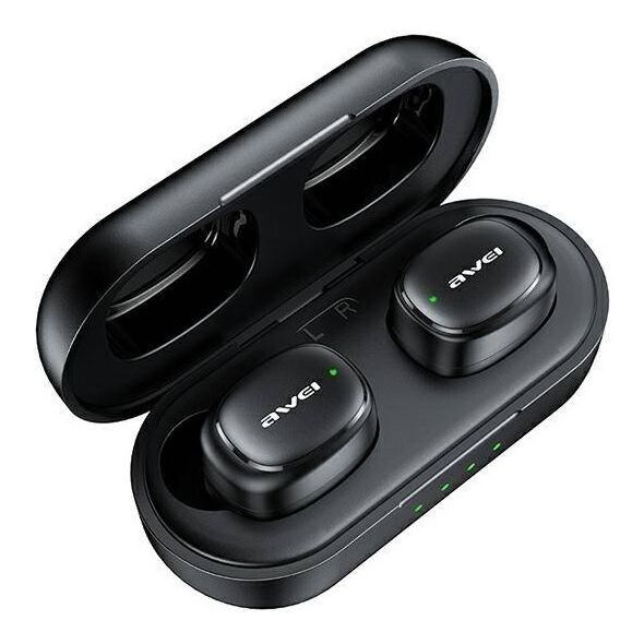 Bluetooth 5.1 TWS Headphones + AWEI Docking Station (T13Pro) black 6954284001823