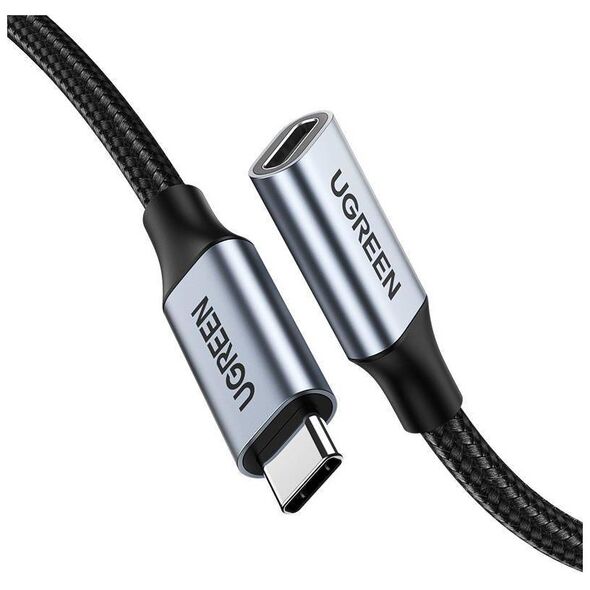 UGREEN US372 USB Type C 3.1 Gen2 Male to Female Cable Nickel Plating 0.5m (Black) 6957303806515