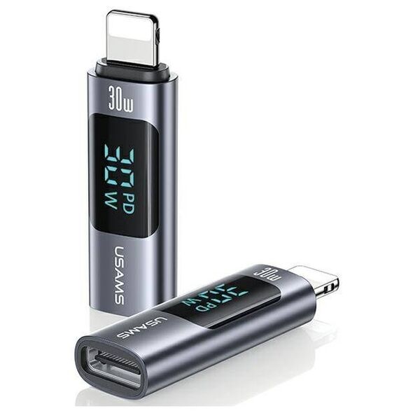 USB-C adapter - Lightning Digital Display 30W USAMS AU18 SJ681LN01 (US-SJ681) steel / aluminum 6958444908984