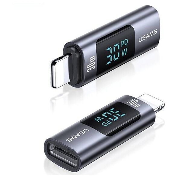 USB-C adapter - Lightning Digital Display 30W USAMS AU18 SJ681LN01 (US-SJ681) steel / aluminum 6958444908984