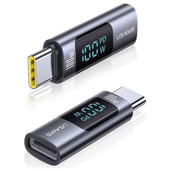 Adapter USB-C - USB-C Digital Display 100W USAMS AU18 SJ682TC01 (US-SJ682) steel/aluminum 6958444908991