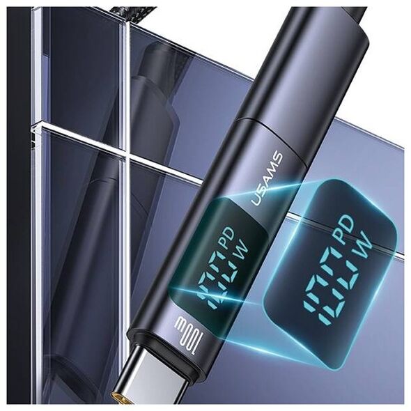 Adapter USB-C - USB-C Digital Display 100W USAMS AU18 SJ682TC01 (US-SJ682) steel/aluminum 6958444908991