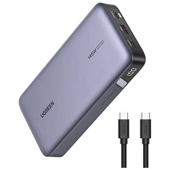 Powerbank 25000mAh 145W PD USB + 2x USB-C UGREEN PB205 gray 6941876213528