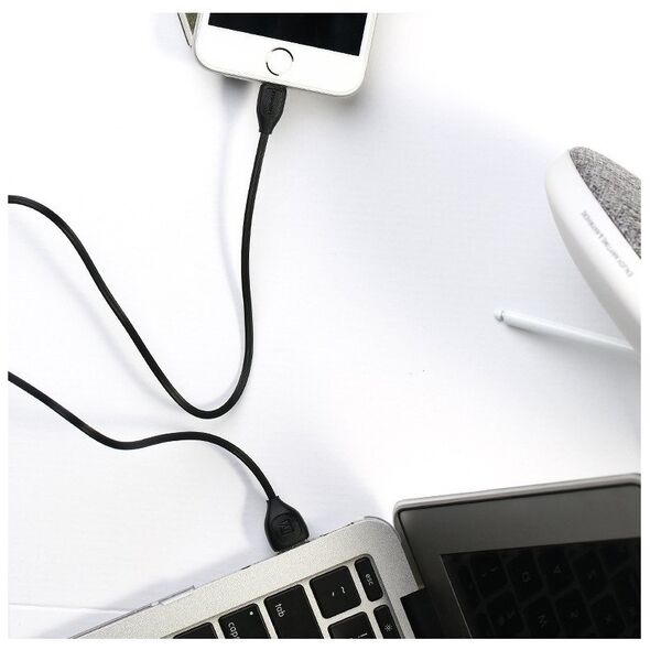 Cable USB iPhone Lightning 1m Fast Charging Remax LESU black 6972174158341