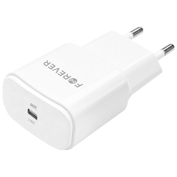 Forever TC-01-20C PD QC charger 1x USB-C 20W white 5900495885968