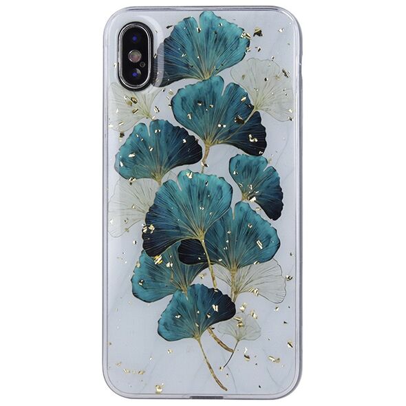 Gold Glam case for Samsung Galaxy S21 leaves 5900495924186