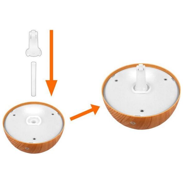 Air Humidifier LTC, 4 colors illuminated, 130ml, light wood 5902270766325