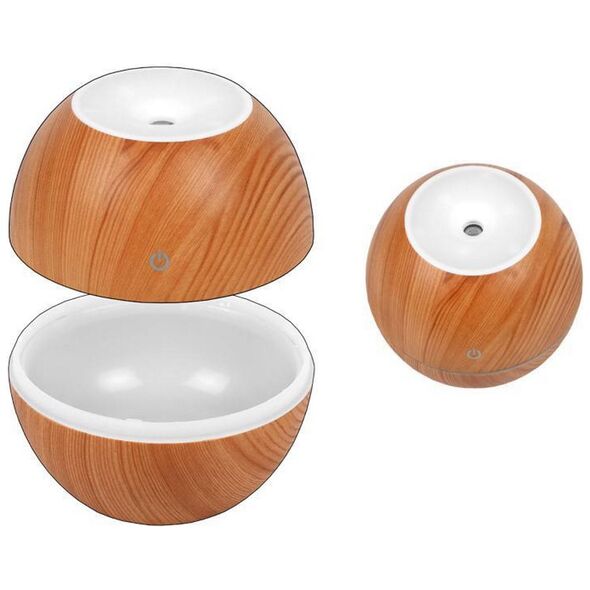 Air Humidifier LTC, 4 colors illuminated, 130ml, light wood 5902270766325