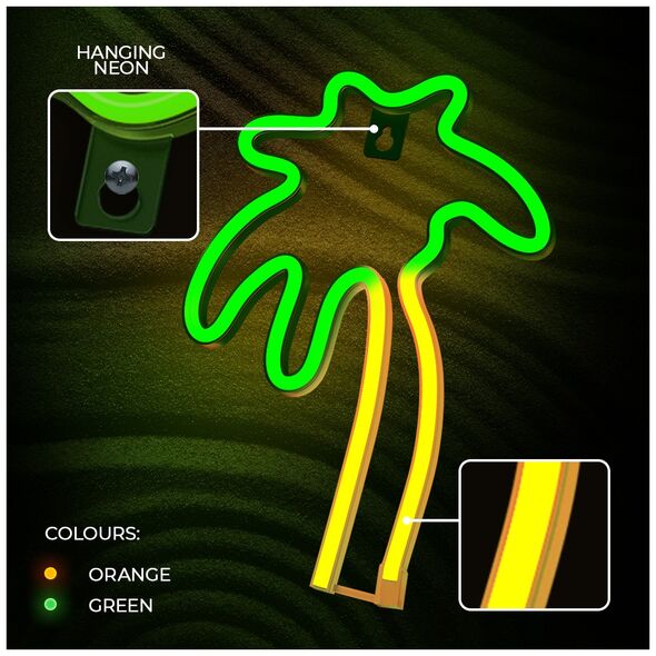Neon LED Light PALM green orange NNE04 Neolia 5900495064103