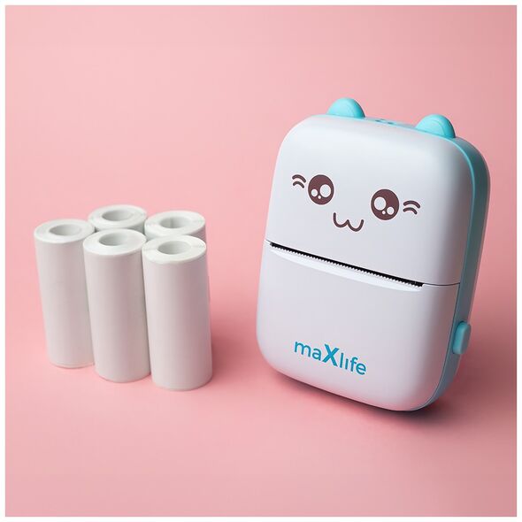 Maxlife Bluetooth thermal printer MXTP-100 blue 5900495198037