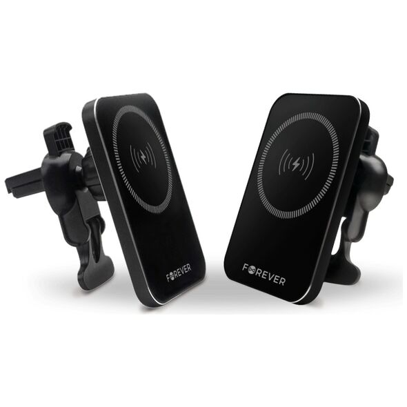 Forever car holder for air vent MACH-100 magnetic with wireless charging black 15W 5900495275196