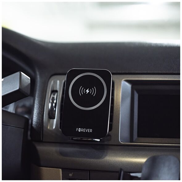 Forever car holder for air vent MACH-100 magnetic with wireless charging black 15W 5900495275196