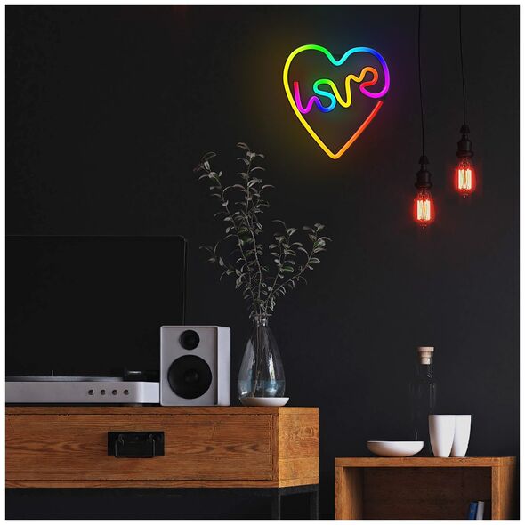 Neon LED RGB LOVE IN HEART FLRN02 + RC Forever Light 5900495396532