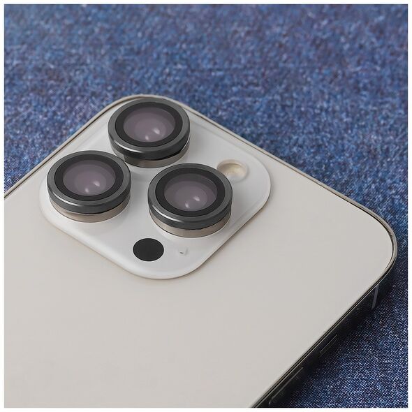 Set of lens glasses for iPhone 15 / 15 Plus black frame (2 pcs) 5900495649768