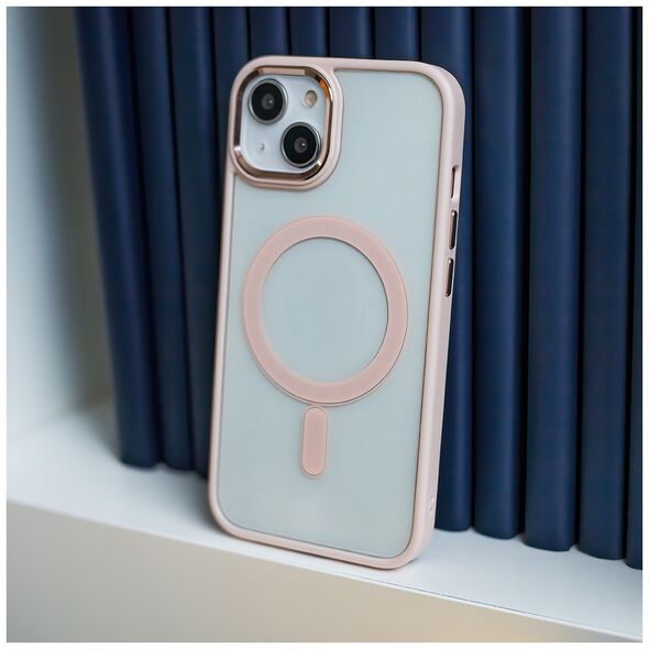 Satin Clear Mag case for iPhone 15 Pro Max 6,7&quot; pink 5907457714328