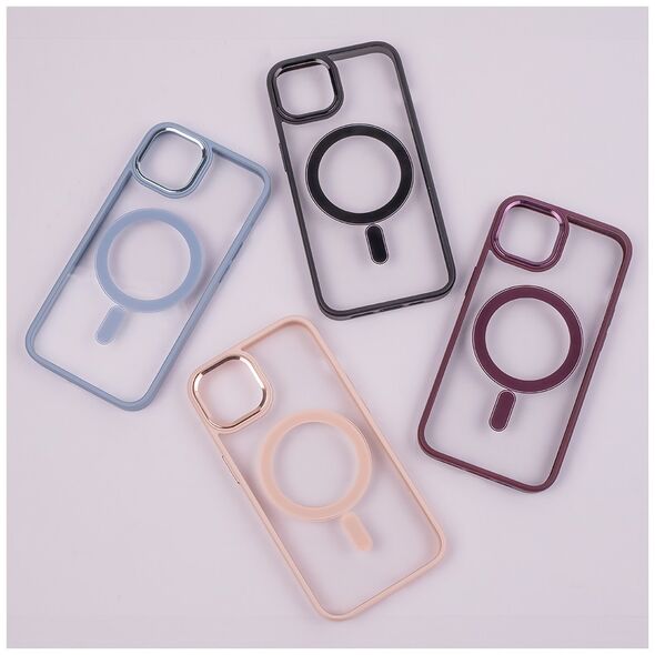 Satin Clear Mag case for iPhone 15 Pro Max 6,7&quot; black 5907457714007