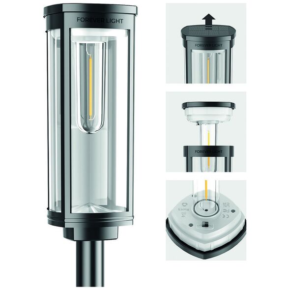SUNARI Solar Lamp LED FLS-97 CLASSIC Post 3000K 1000mAh Ni-MH Forever Light 5907457720725