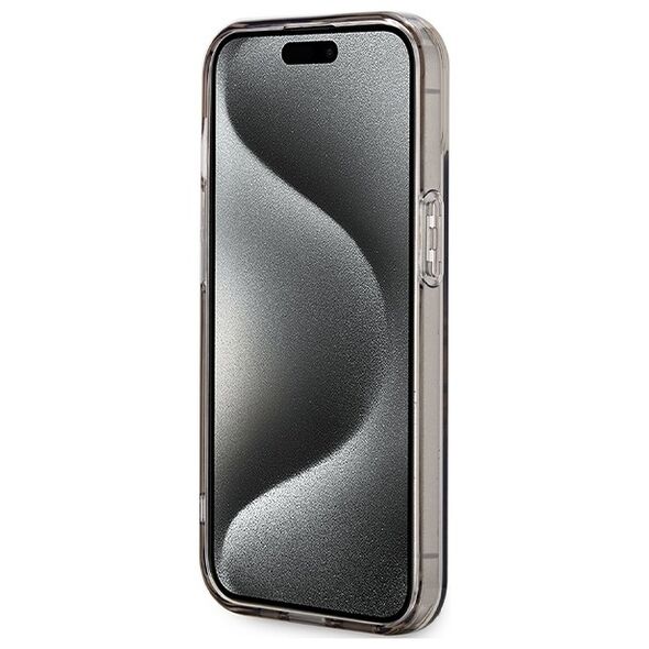 Guess case for iPhone 15 6,1&quot; GUHMP15SHFWFCK black HC MAGSAFE IML FLOWERS WREATH 3666339221287