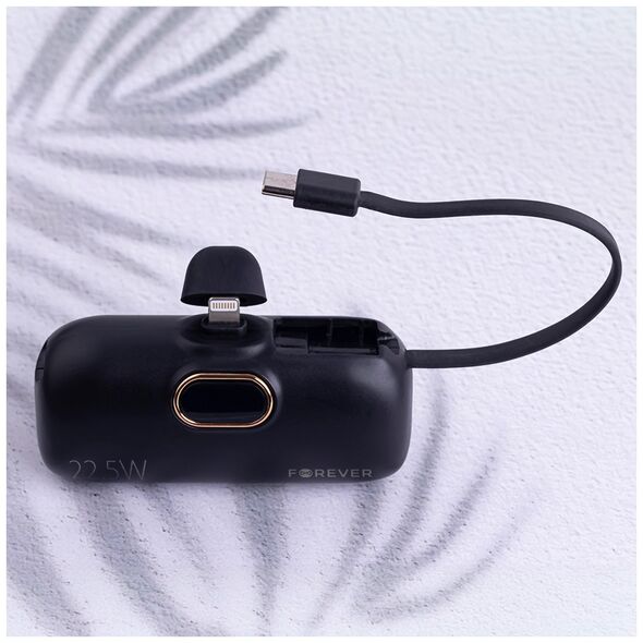 Forever mini power bank MTB-100 22.5W 5000 mAh Lightning black 5907457751224