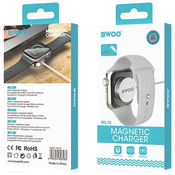 BWOO 5W wireless magnetic charger WL-18 for Apple Watch 6933654808583