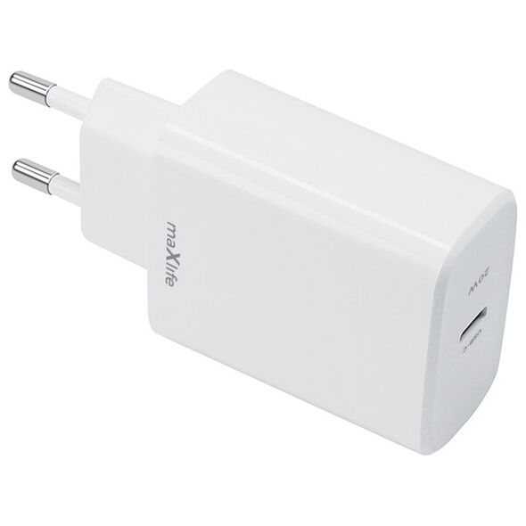 Maxlife MXTC-10-20C PD QC charger 1x USB-C 20W white 5907457789821