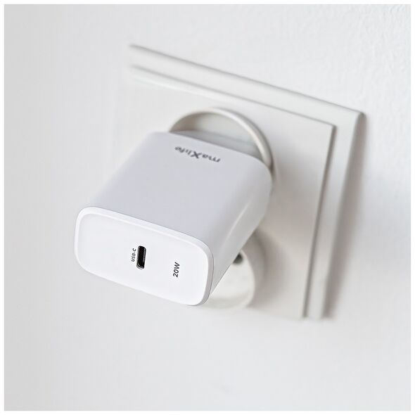Maxlife MXTC-10-20C PD QC charger 1x USB-C 20W white 5907457789821