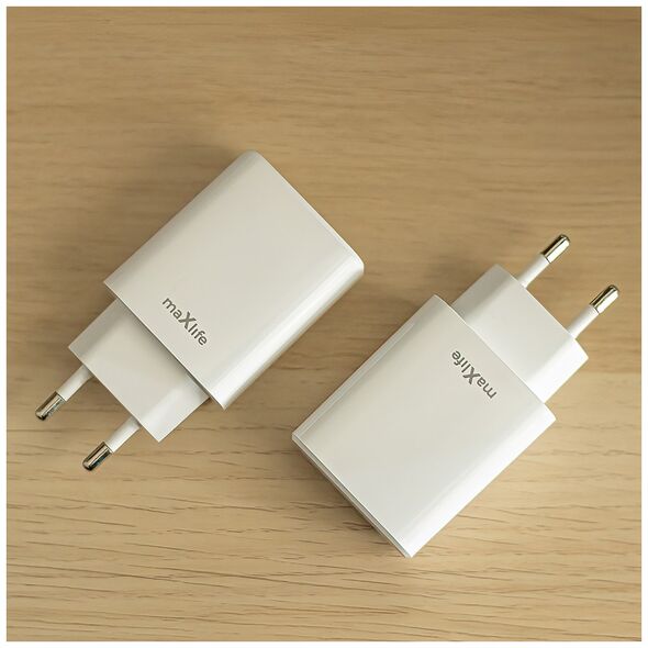 Maxlife MXTC-10-20C PD QC charger 1x USB-C 20W white 5907457789821