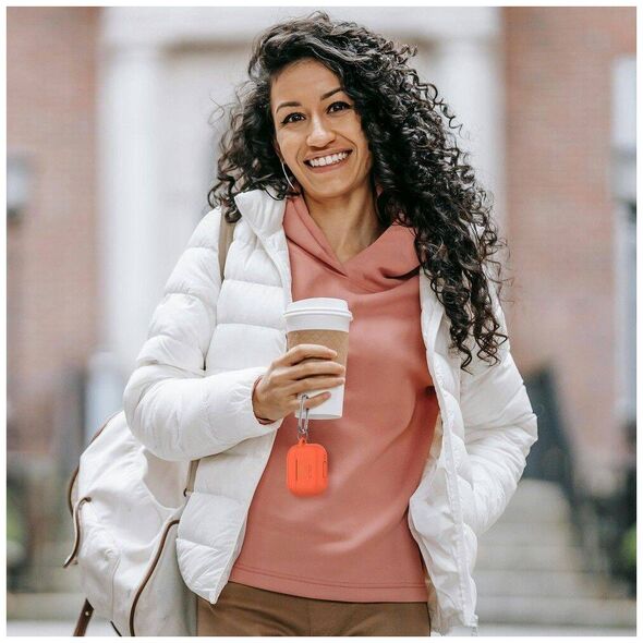 Case for APPLE AIRPODS PRO 1 / 2 Tech-Protect Silicone Hook Cafe Latte creamy 5906302313280