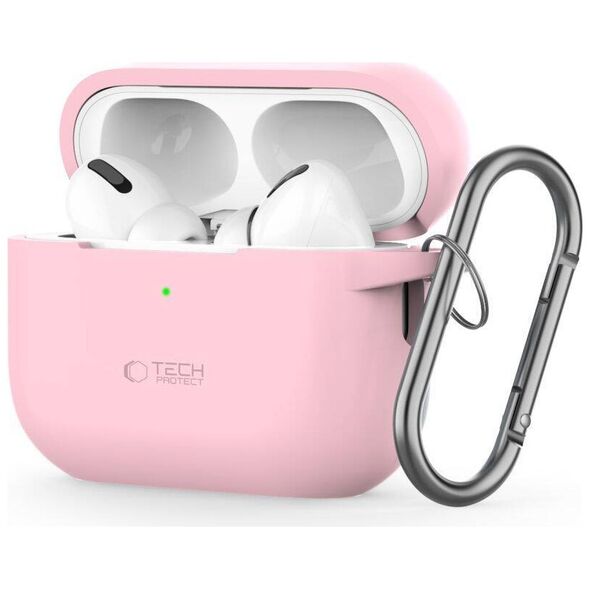 Case for APPLE AIRPODS PRO 1 / 2 Tech-Protect Silicone Hook Dusty pink 5906302313341