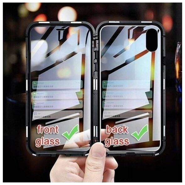 Case SAMSUNG GALAXY A53 5G Double Magnetic 360° Aluminum and Tempered Glass black 5904161125358