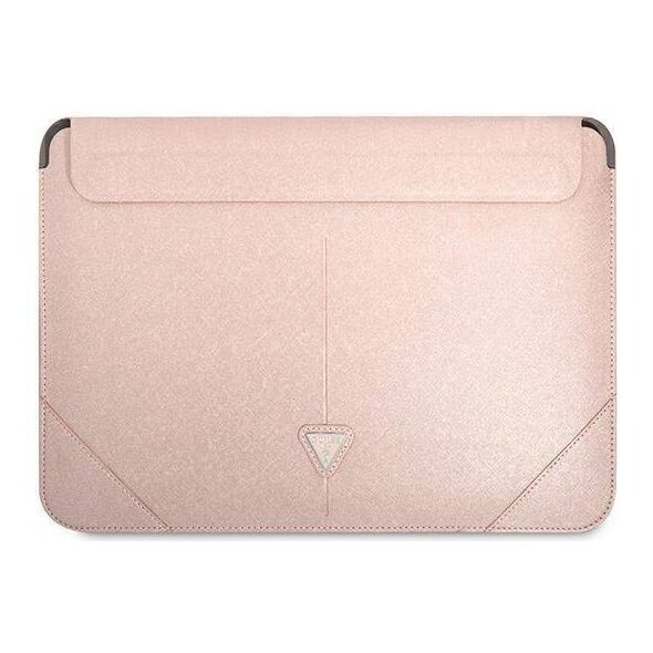 Guess sleeve GUCS14PSATLP 14” pink Saffiano Triangle 3666339039905