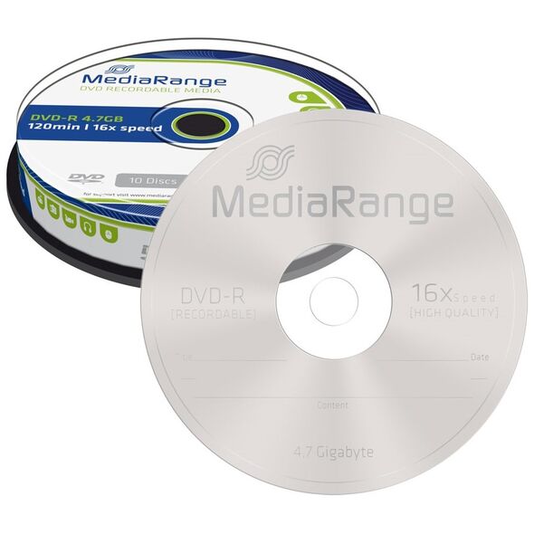 MediaRange DVD-R 120' 4.7GB 16x Cake Box x 10 (MR452) έως 12 άτοκες Δόσεις