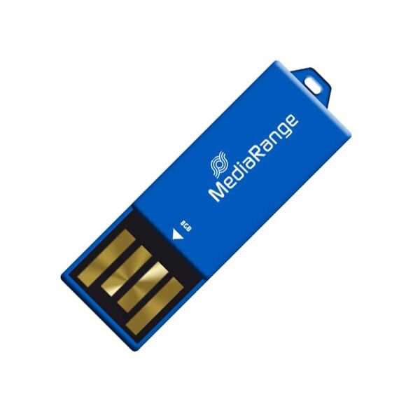 MediaRange USB 2.0 Nano Flash Drive Paper-clip stick 8GB (Blue) (MR975) έως 12 άτοκες Δόσεις