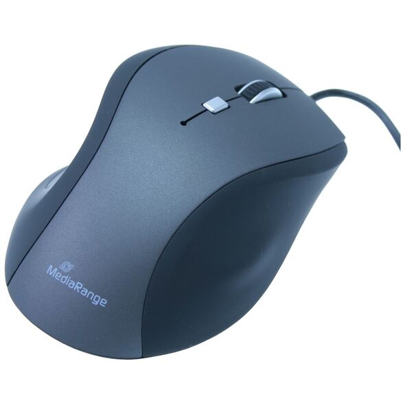 MediaRange Optical Mouse (Black/Grey, Wired) (MROS202) έως 12 άτοκες Δόσεις