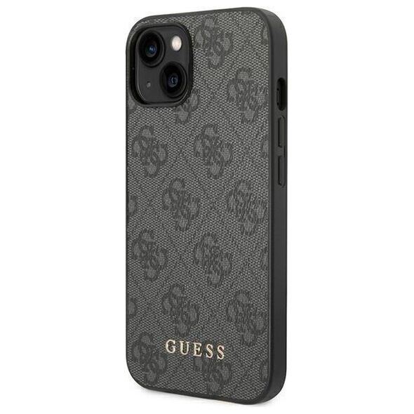 Guess case for iPhone 14 6,1&quot; GUHCP14SG4GFGR gray Basic PC/TPU 4G PU case Gold Logo 3666339094034