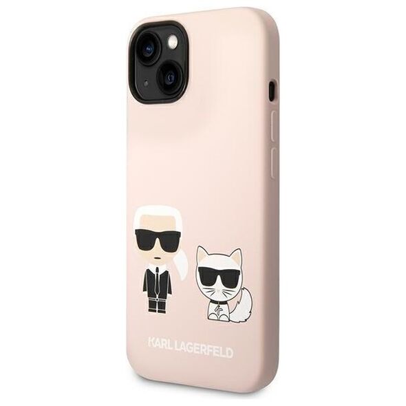 Karl Lagerfeld case for iPhone 14 6,1&quot; KLHMP14SSSKCI light pink HC Magsafe Liquid Silicone Karl & Choupette 3666339078119