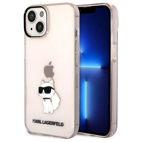 Karl Lagerfeld case for iPhone 14 6,1&quot; KLHCP14SHNCHTCP pink hardcase Ikonik Choupette 3666339087166