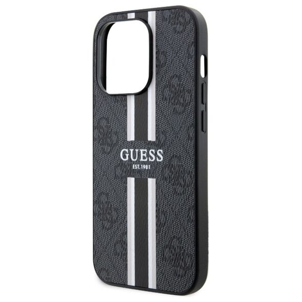 Guess case for iPhone 14 Pro Max 6,7&quot; GUHMP14XP4RPSK black hard case 4G Printed Stripes MagSafe 3666339119706