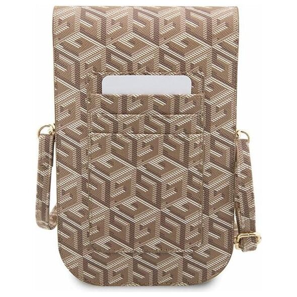 Guess bag for phone GUWBHGCFSEW brown Wallet GCube Stripe 3666339112752