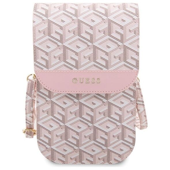 Guess bag for phone GUWBHGCFSEP pink Wallet GCube Stripe 3666339112769