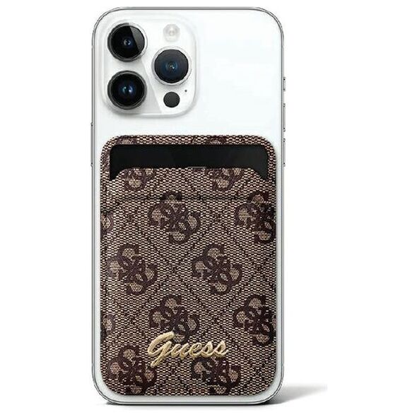 Guess wallet GUWMSHG4SHW brown Cardslot Magsafe Stand 4G Classic 3666339170424