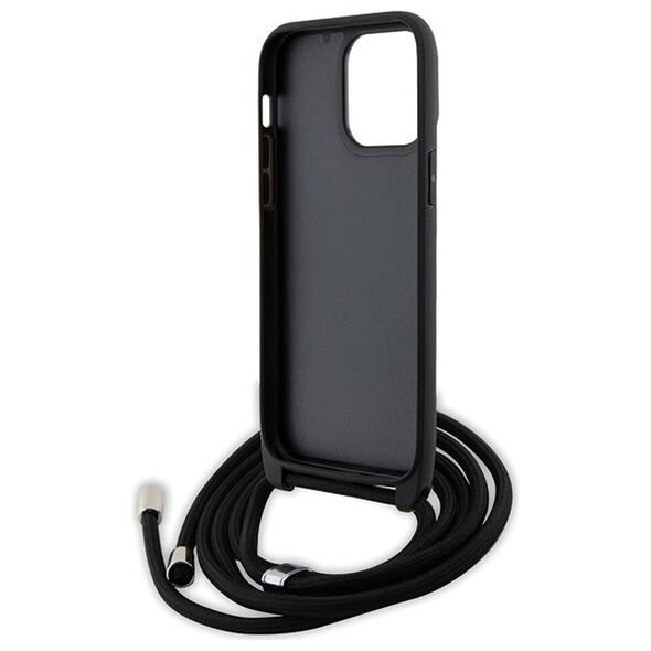 Karl Lagerfeld case for iPhone 14 Pro Max 6,7&quot; KLHCP14XSAKCPSK black HC Saffiano KC Metal Pin Crossbody 3666339165741