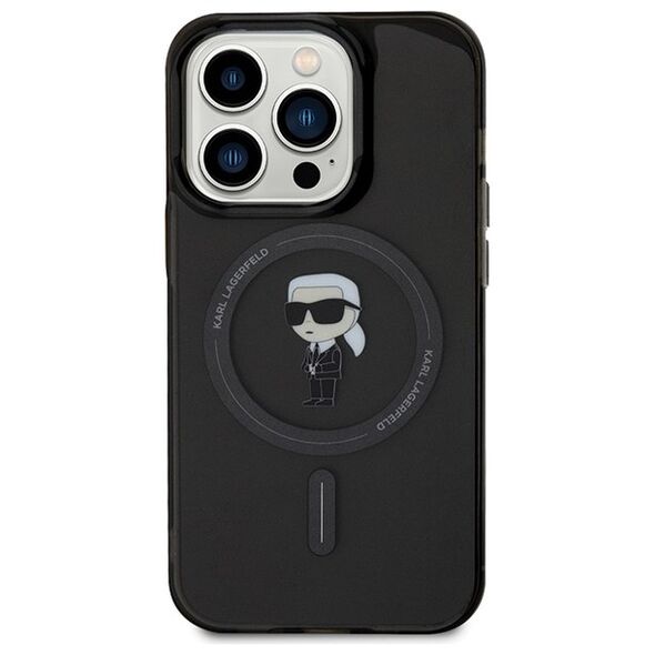 Karl Lagerfeld case for iPhone 15 Pro 6,1&quot; KLHMP15LHFCKNOK black HC Magsafe IML Ikonik 3666339162177
