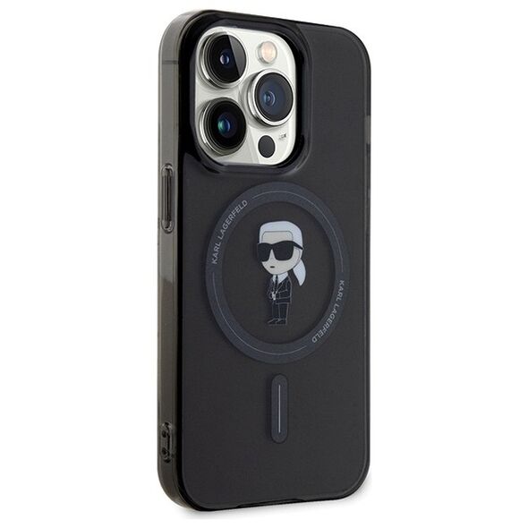 Karl Lagerfeld case for iPhone 15 Pro 6,1&quot; KLHMP15LHFCKNOK black HC Magsafe IML Ikonik 3666339162177