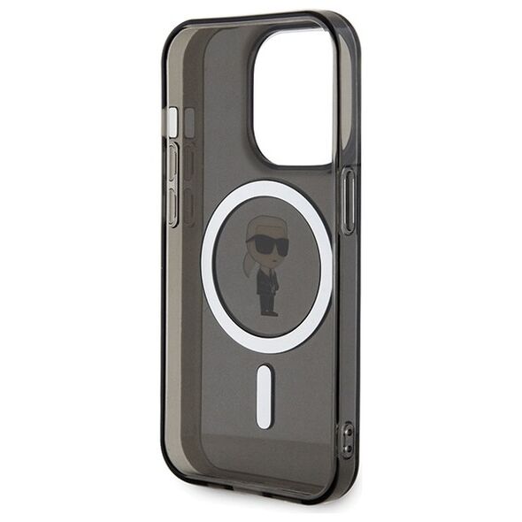 Karl Lagerfeld case for iPhone 15 Pro 6,1&quot; KLHMP15LHFCKNOK black HC Magsafe IML Ikonik 3666339162177