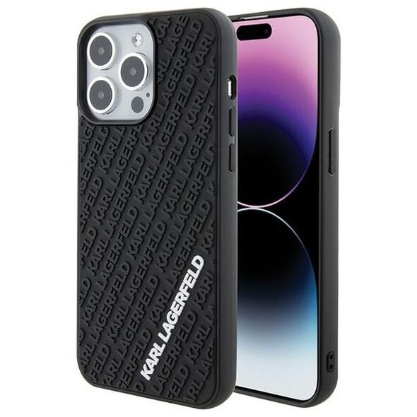 Karl Lagerfeld case for iPhone 15 Pro Max 6,7&quot; KLHCP15X3DMKRLK black HC 3D Multi Logo 3666339164348