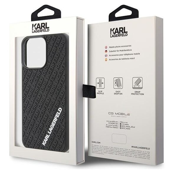 Karl Lagerfeld case for iPhone 15 Pro Max 6,7&quot; KLHCP15X3DMKRLK black HC 3D Multi Logo 3666339164348